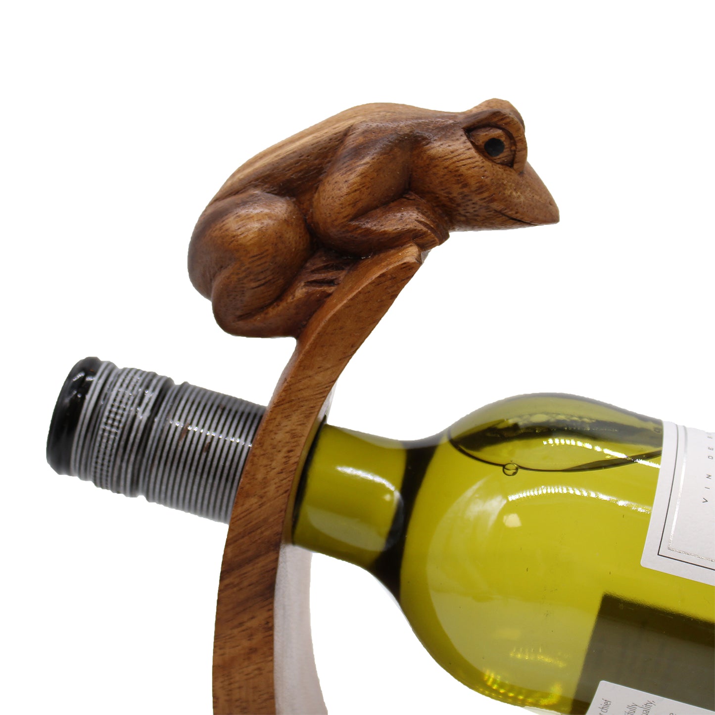 Hand Carved Balancing Wood Wine Holders