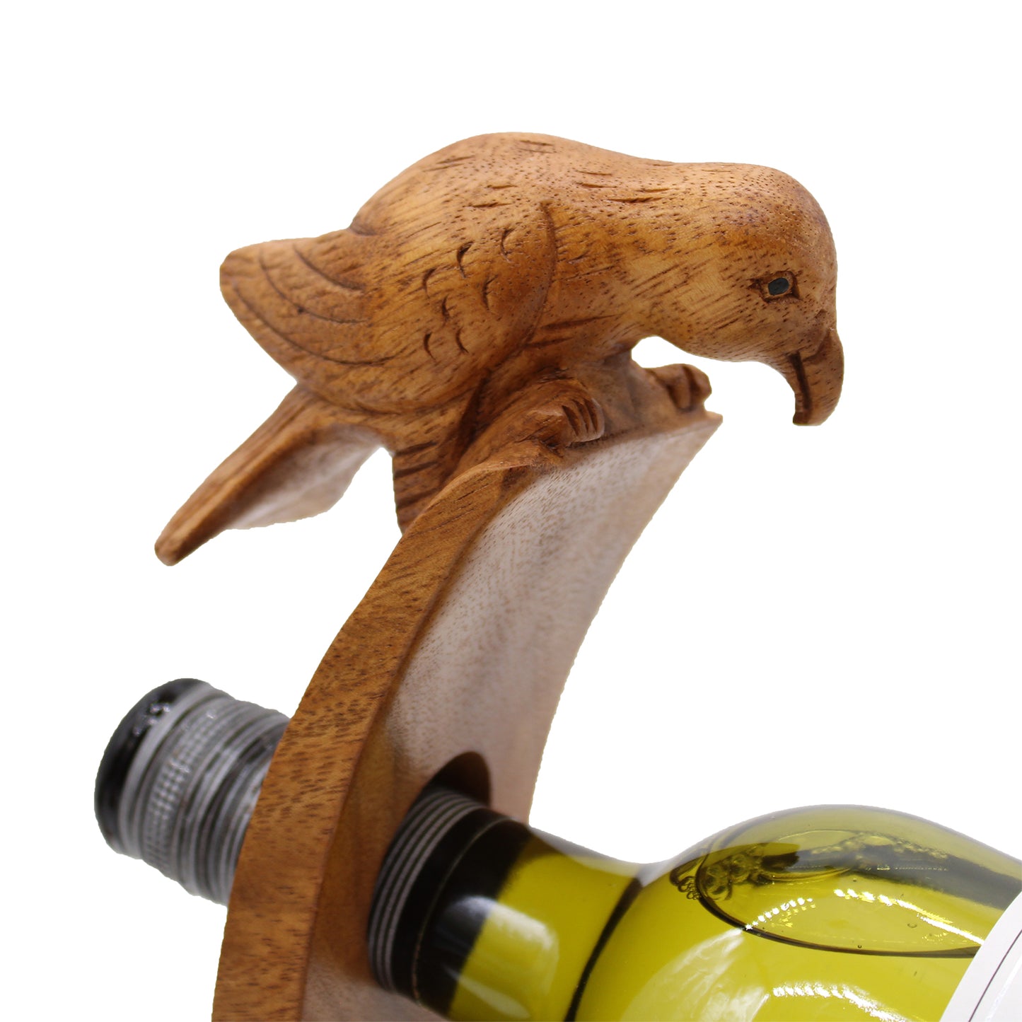 Hand Carved Balancing Wood Wine Holders