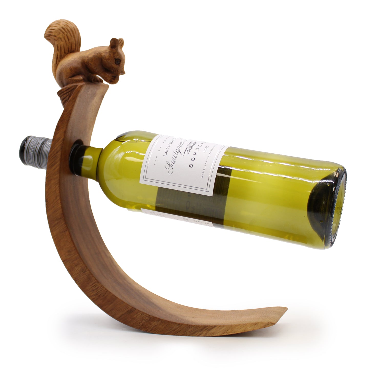 Hand Carved Balancing Wood Wine Holders