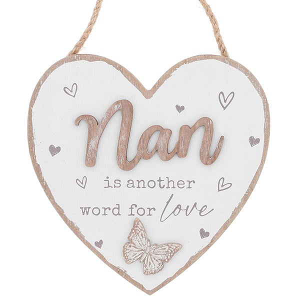 Papillon Hanging Message Heart (Nan)
