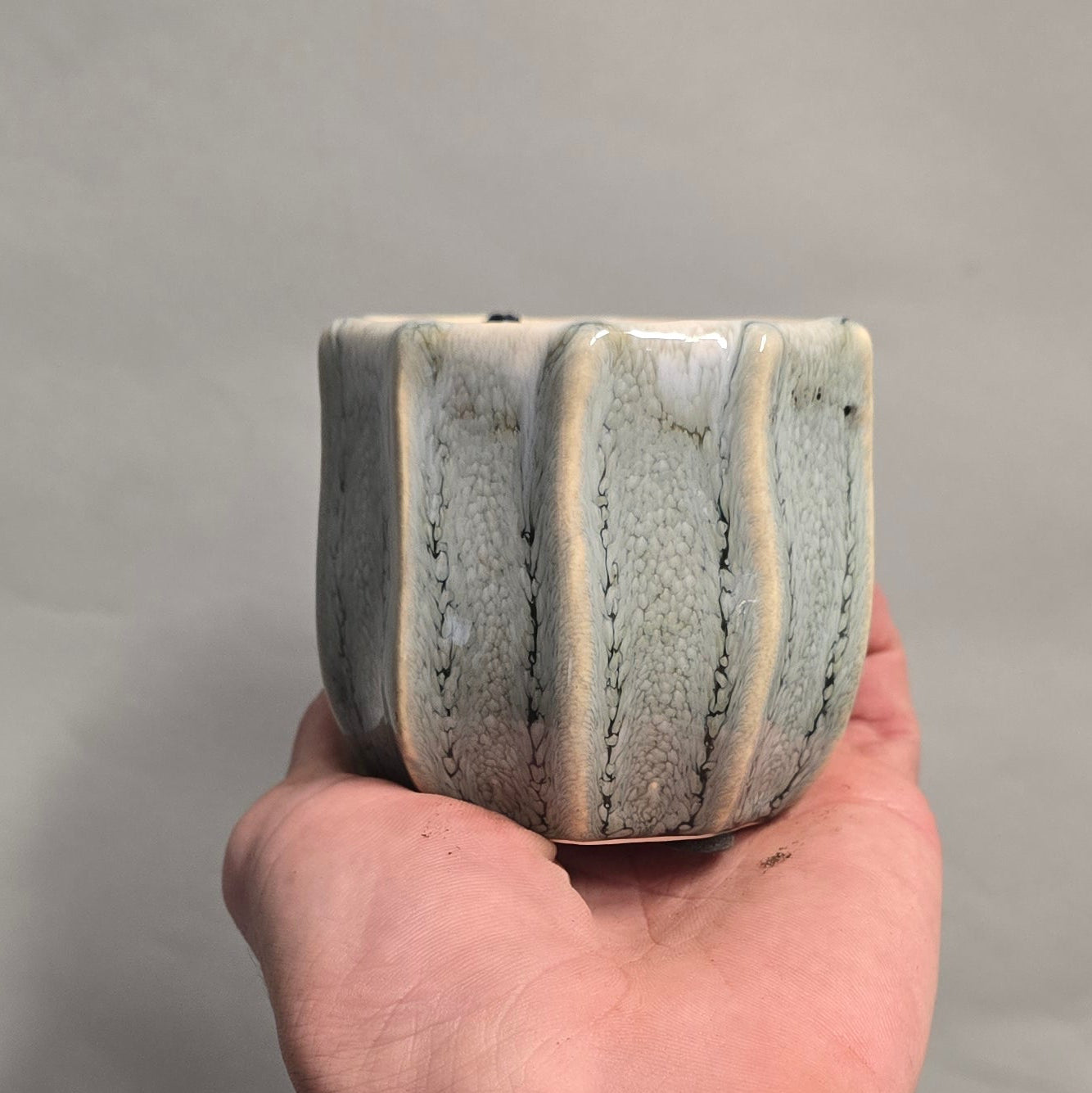 Ridge Wave Ceramic Pot
