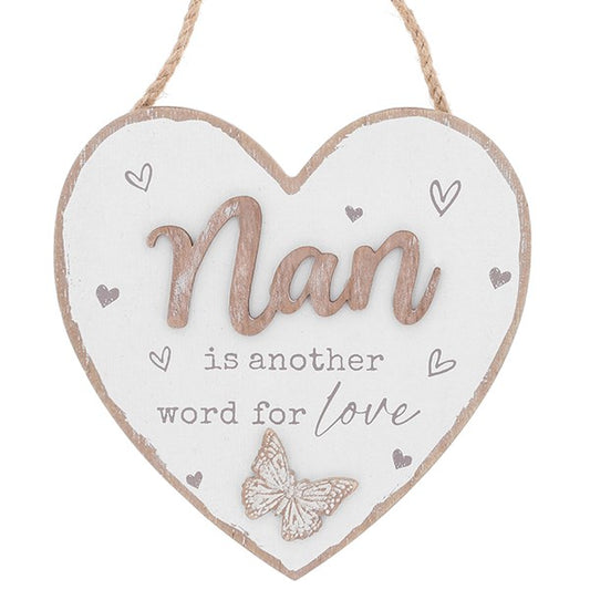 Papillon Hanging Message Heart (Nan)
