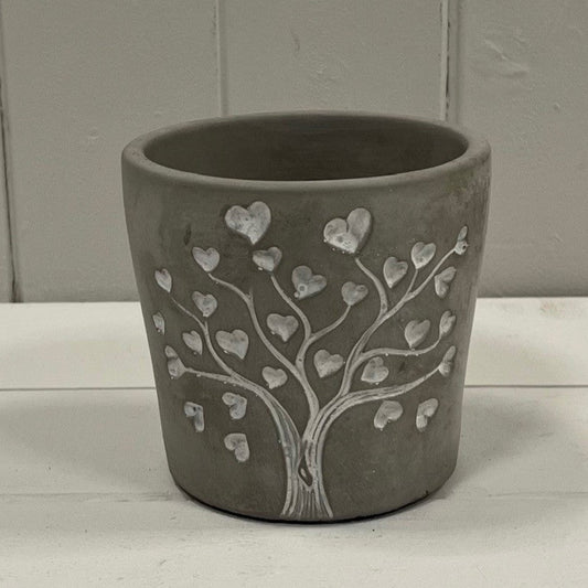 Cement Love Tree Pot
