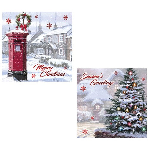 12 Pack Christmas Cards - 2 X Designs