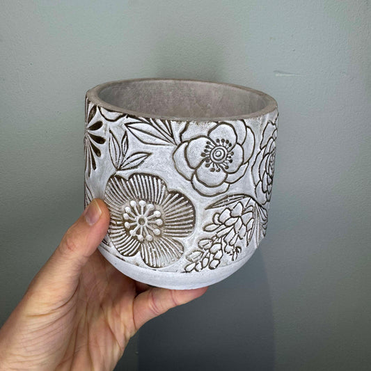 Concrete Floral Pot