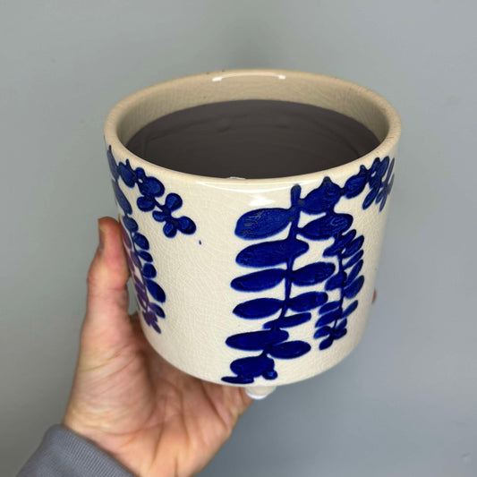 Blue Cottage Pattern Pots