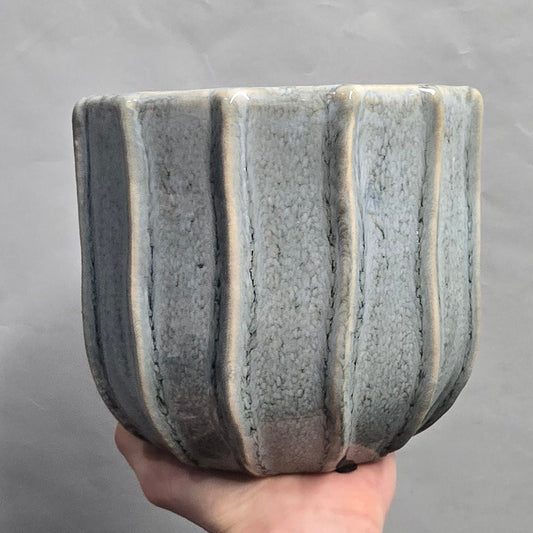 Ridge Wave Ceramic Pot